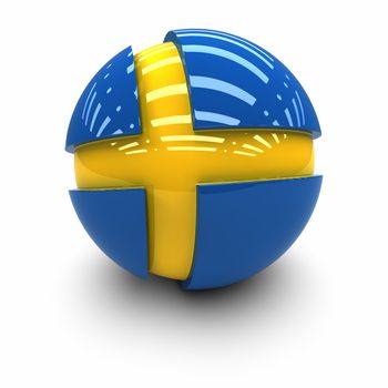 3D  - Flag of Sweden
