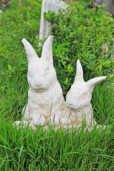 Statue of rabbit in the garden