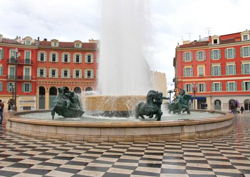 plaza Massena Square in the city of Nice, France