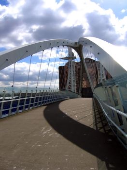 Modern Bridge in Manchester Quays