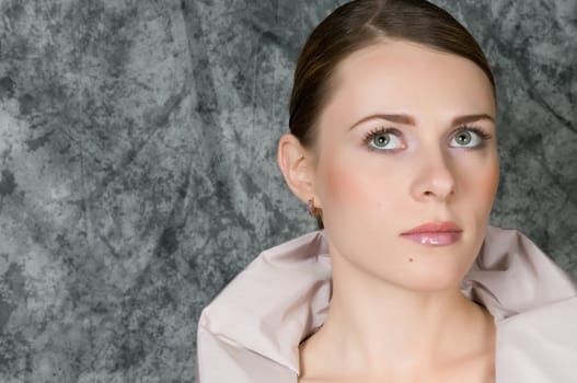 Closeup portrait of a beautiful young woman