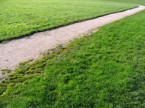 Path Across Village Green in Cheshire Village of Aldford