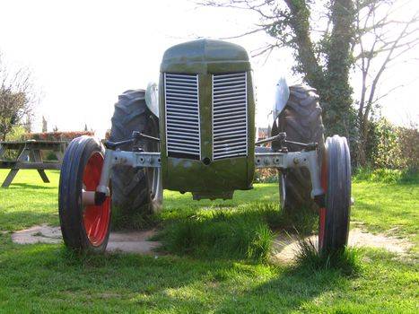 Old Tractor in Green English Field