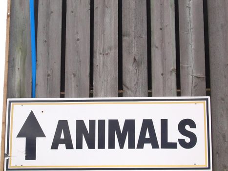 Animals Up Sign