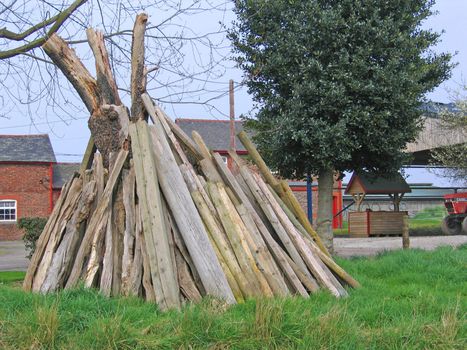 Wood for Bonfire on Cheshre Farm