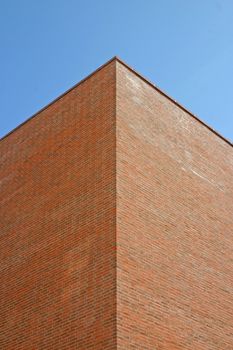 Corner of Modern Brick Building in Liverpool