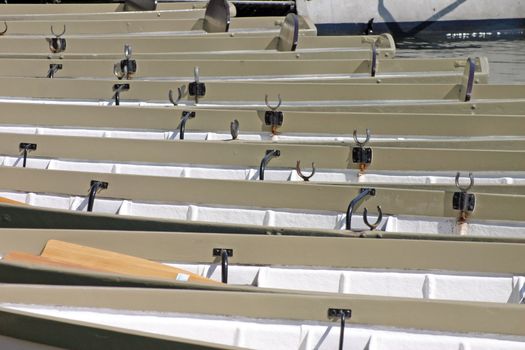 Row Boats on the River Dee in Chester England