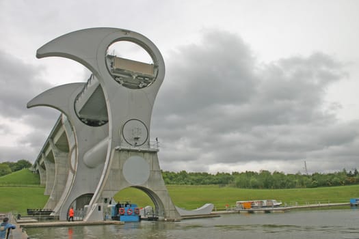 Falkirk Wheel in Scotland UK