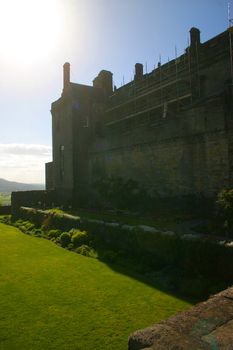 Stirling Castle in Scotland UK (includes intentional lens flare)