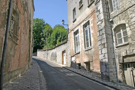 Steep Lane in French Town