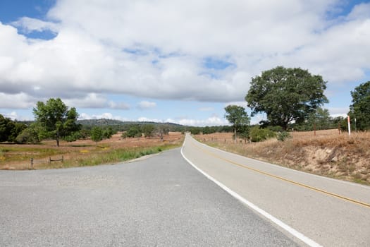 Sierra foothills around Mariposa in Central Valley, California