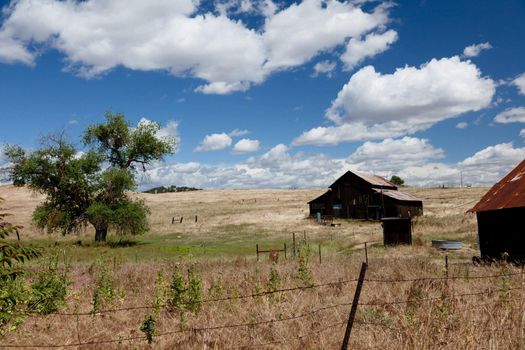 California ghost town from gold rush west of Mariposa