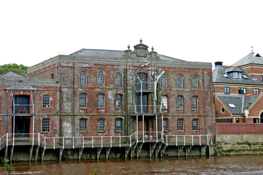Old Warehouse on the River Ouse in York UK