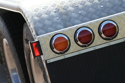 The beautiful red US Truck with chrome