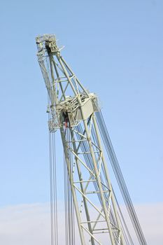 Jib of Large Water Mounted Crane on the River Mersey