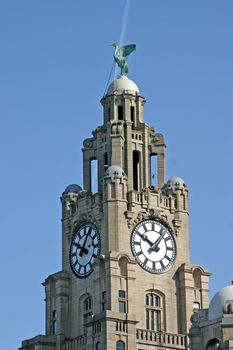 Liver Building in Liverpool England UK