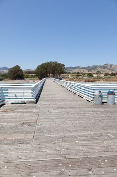 San Simeon State Park is one of the oldest units of the California State Park System. The coastal bluffs and promontories of the scenic park offer unobstructed views of the ocean and rocky shore.