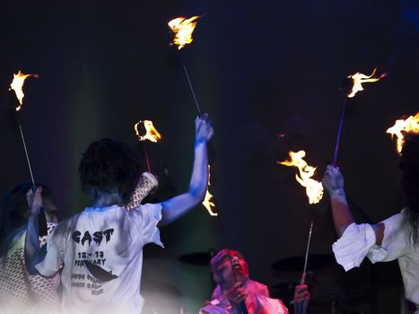 VALLETTA, MALTA - AUG 29 - Dancers performing Thriller during the Michael Jackson Tribute Concert organised by Xfm radio station at The Valletta Waterfront 29th August 2009