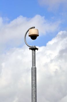 Security system: surveillance camera at international airport.