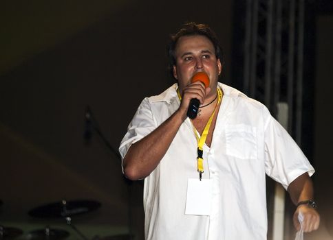 VALLETTA, MALTA - AUG 29 - Radio DJ Colin Fitz during the Michael Jackson Tribute Concert organised by Xfm radio station at The Valletta Waterfront 29th August 2009