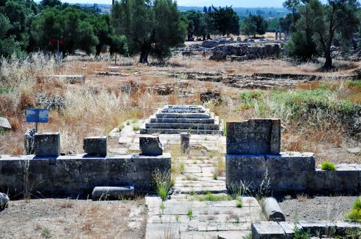 Travel photography: Temple of Apollo. Archaeological site of Gortyn, Crete