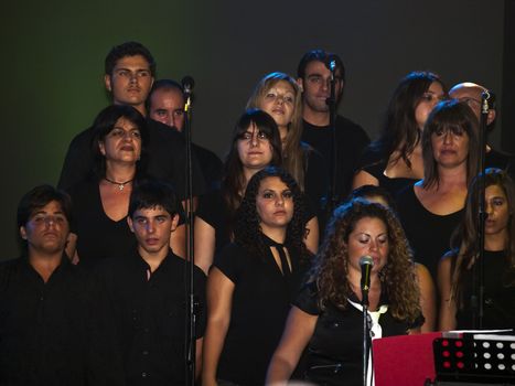 VALLETTA, MALTA - AUG 29 - The Tribute Choir during the Michael Jackson Tribute Concert organised by Xfm radio station at The Valletta Waterfront 29th August 2009