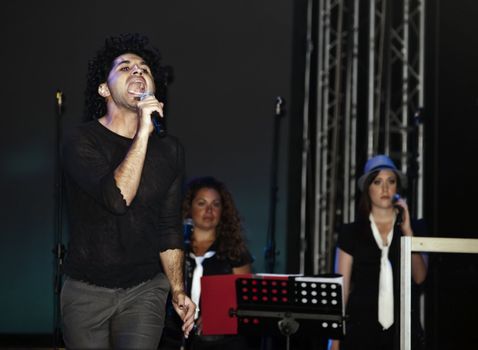 VALLETTA, MALTA - AUG 29 - Niki Gravino performing during the Michael Jackson Tribute Concert organised by Xfm radio station at The Valletta Waterfront 29th August 2009