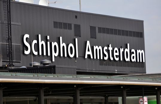 Travel: Amsterdam Schiphol International Airport terminal, Netherlands.