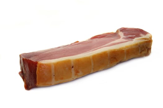 a piece of bacon on white background