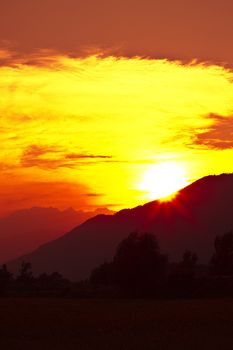 Alps & Sunset