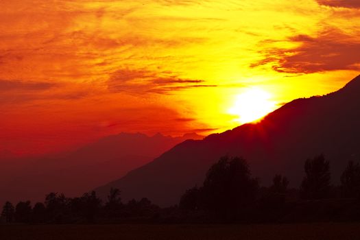 Alps & Sunset