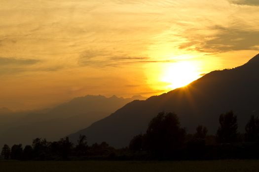 Alps & Sunset