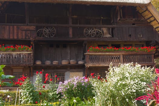 Historic farm house of Black Forest in rural Germany.