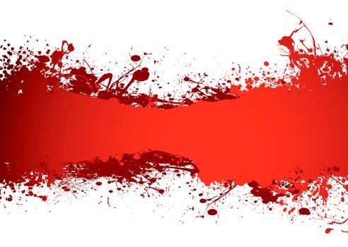 blood red grunge ink banner with room to add your own copy