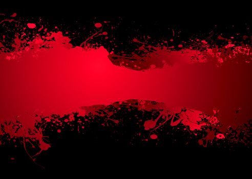 Bright blood red ink banner with room to add your own text