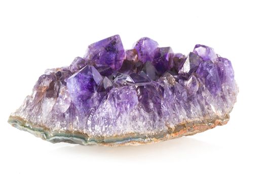 Beautiful amethyst, isolated on a white background.