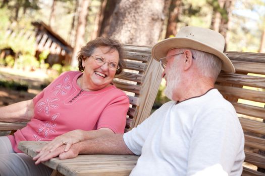 Loving Senior Couple Enjoying the Outdoors Together.