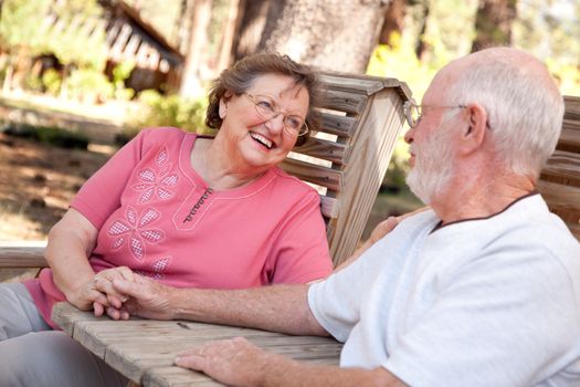 Loving Senior Couple Enjoying the Outdoors Together.