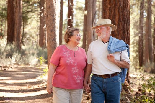 Loving Senior Couple Enjoying the Outdoors Together.