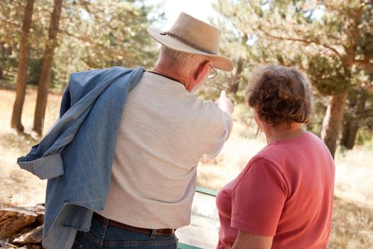 Loving Senior Couple Enjoying the Outdoors Together.