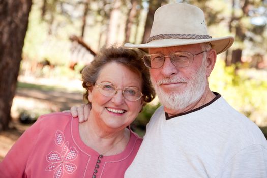 Loving Senior Couple Enjoying the Outdoors Together.