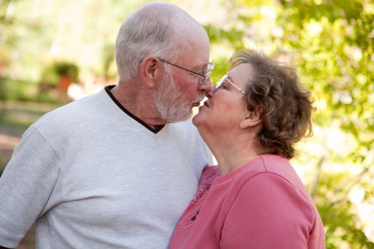 Loving Senior Couple Enjoying the Outdoors Together.