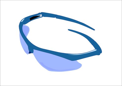 Illustration of a pair of sporty style sunglasses.