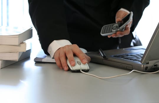 Businessman with laptop