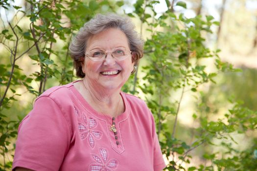 An Attractive Happy Senior Woman Outdoor Portrait.