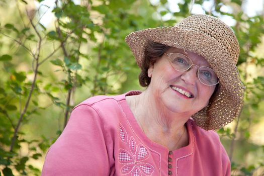 An Attractive Happy Senior Woman Outdoor Portrait.