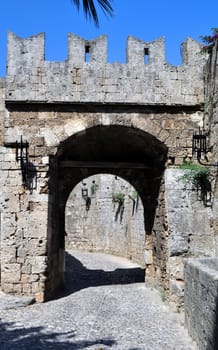 Travel Europe: medieval fortress in the island of Rhodes, Greece