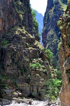 Travel photography: National Park of Samaria in the mediterranean island of 

Crete