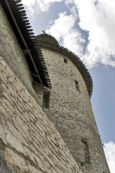 Tower and wall of ancient fortress