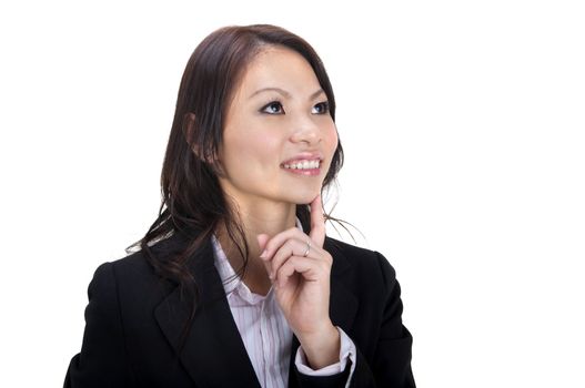 Asian business women having thought